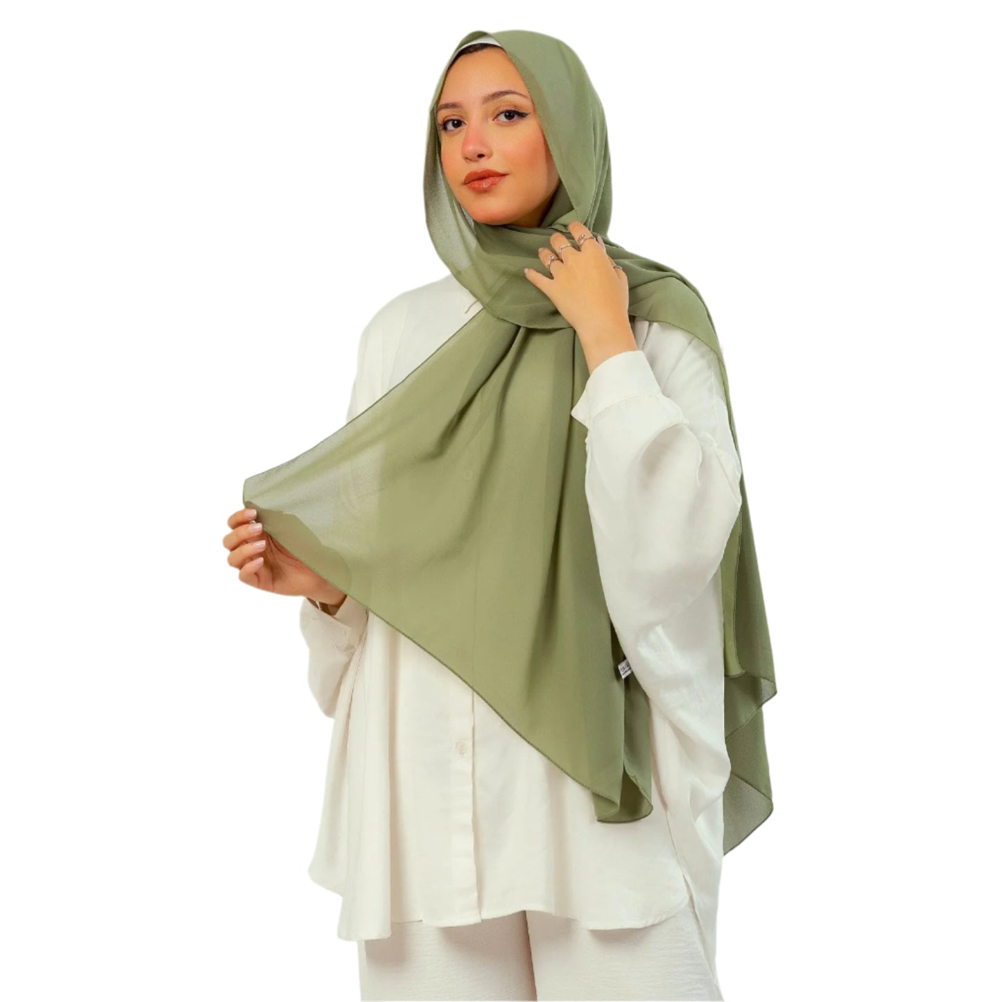 Plain Chiffon Crepe Sage Green