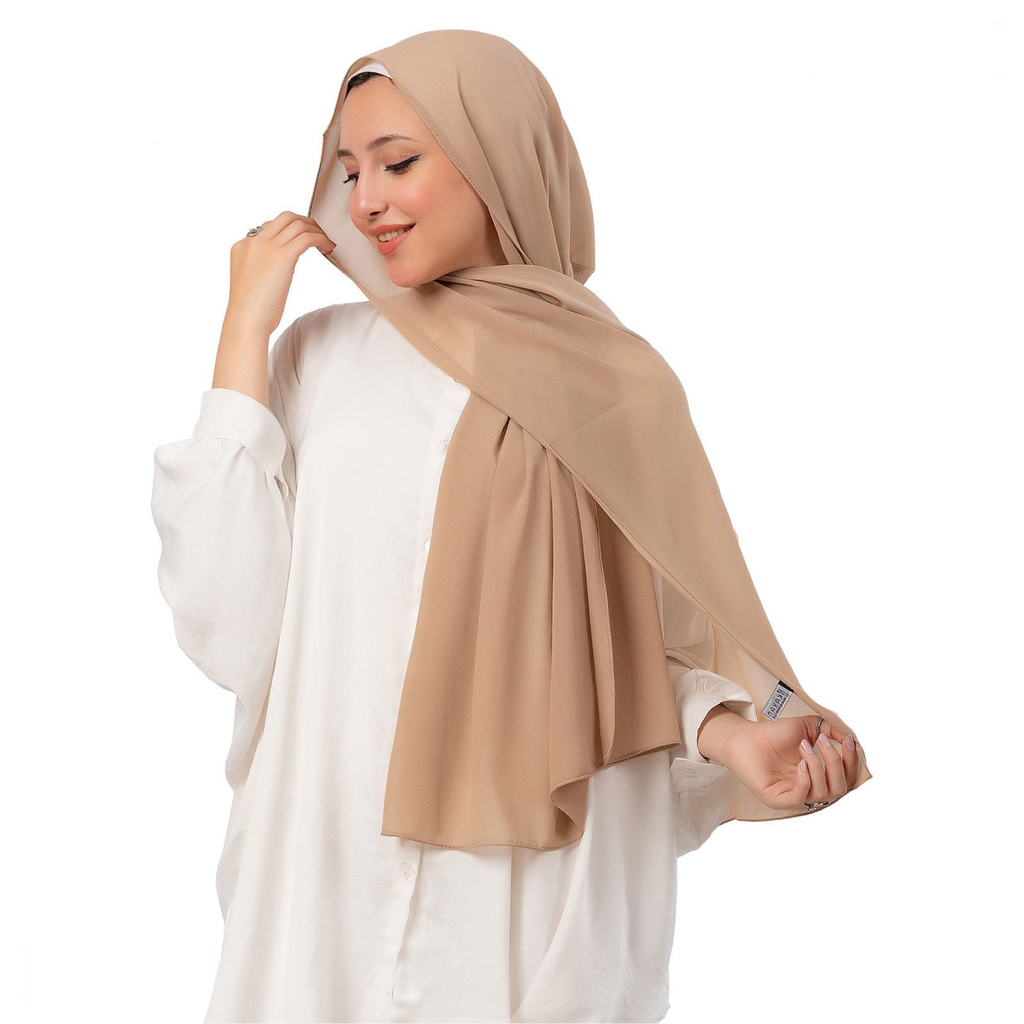 Plain Chiffon Crepe Classic Camel