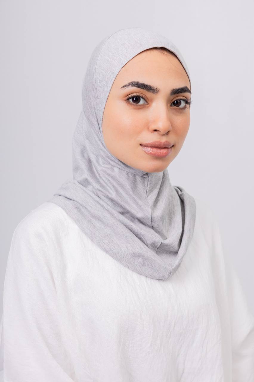 Ready Wrap One Piece Hijab in Grey #Color_Grey