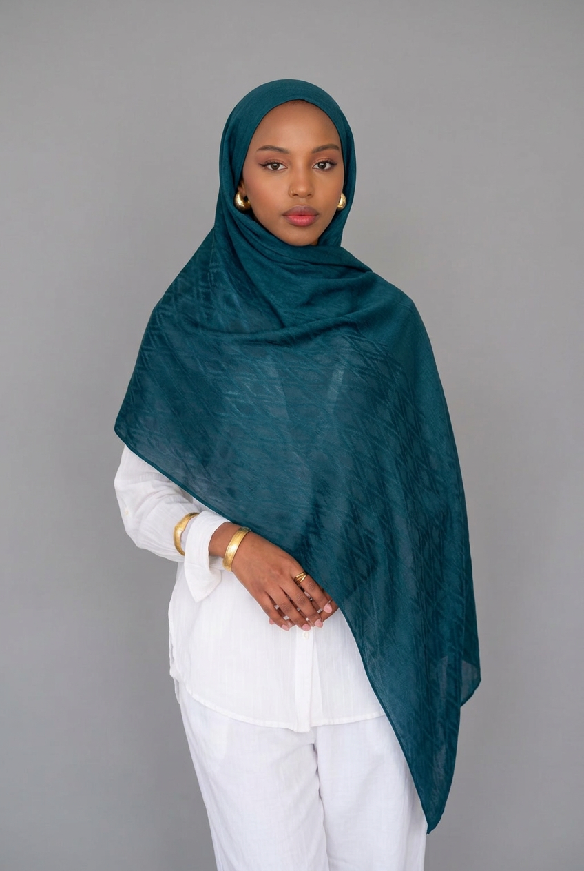 Samarkand Kuwaiti Scarf - Teal