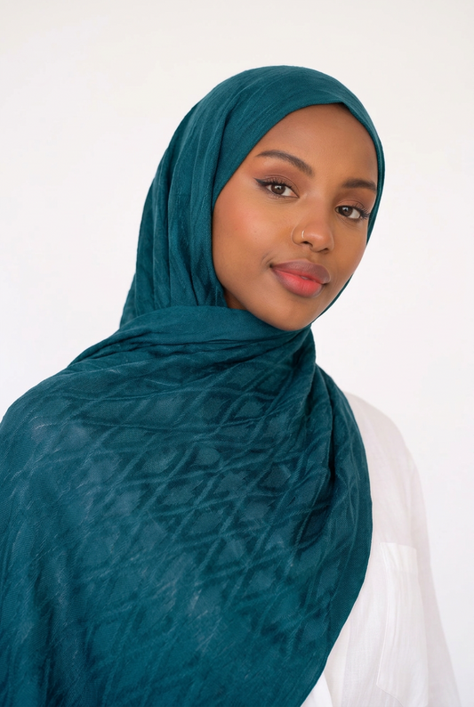 Samarkand Kuwaiti Scarf - Teal