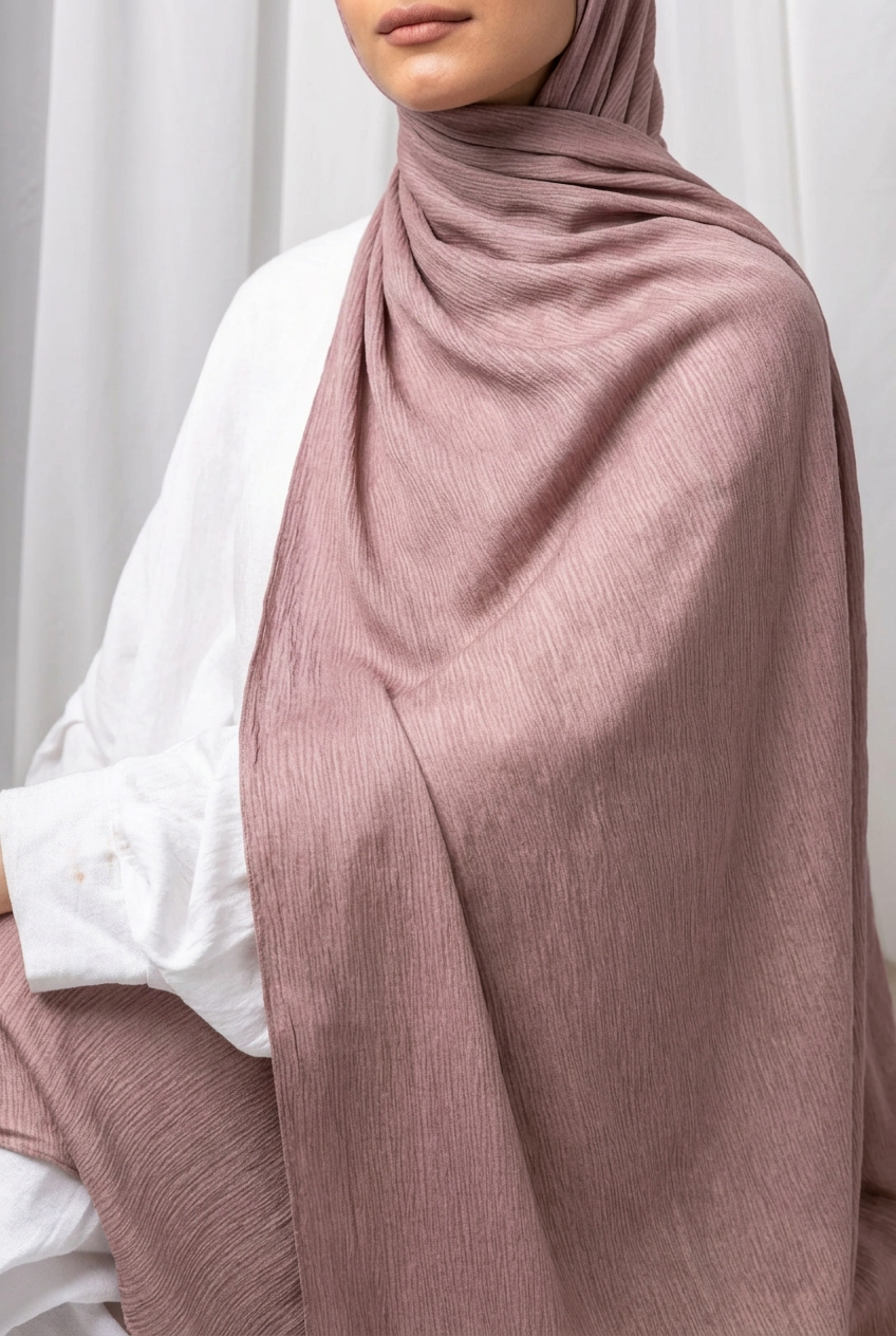Soft Crinkle Scarf - Mauve