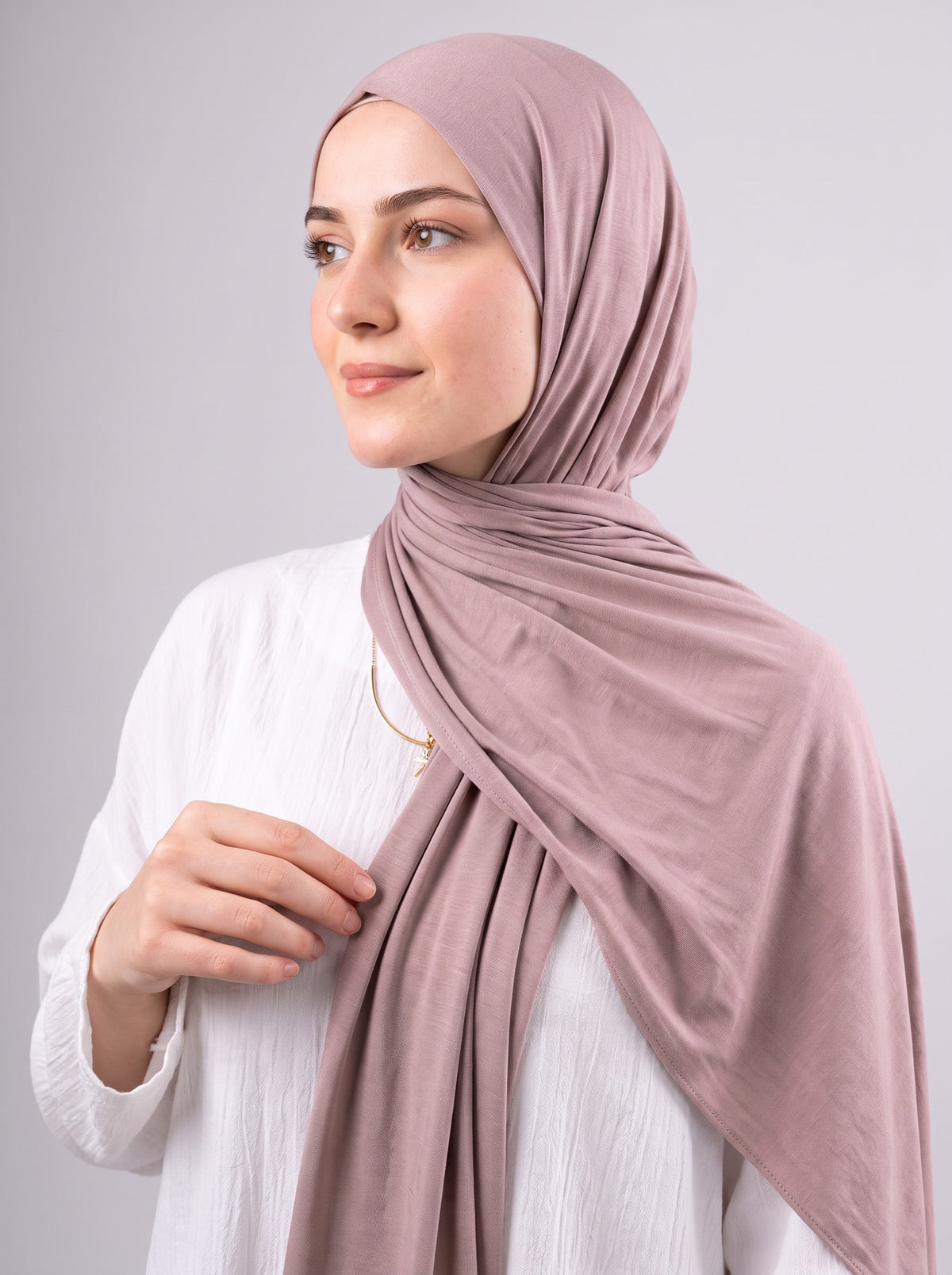 Jel Scarf in Dark Cashmere #Color_Dark Cashmere