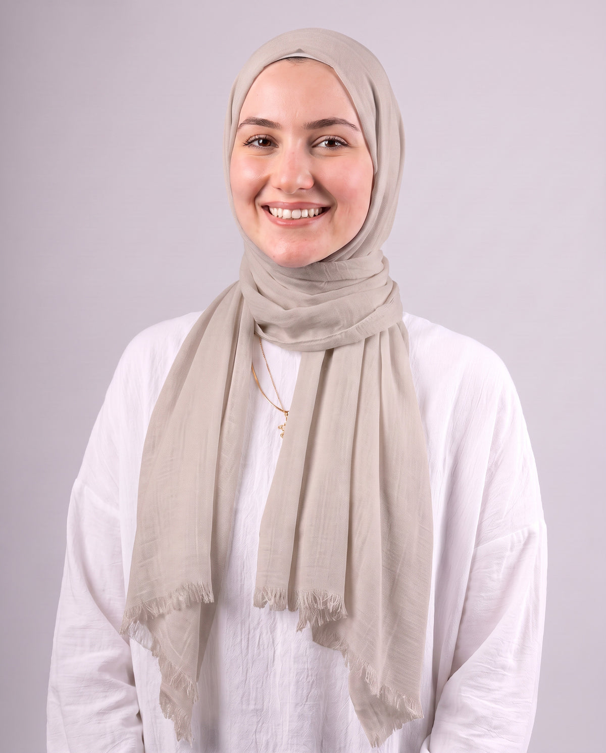 Safnga Cotton Scarf - Light Beige