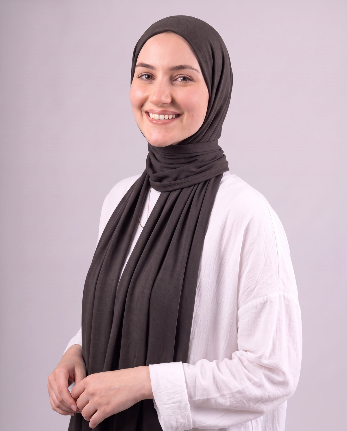 Plain Kuwaiti Scarf - Brown