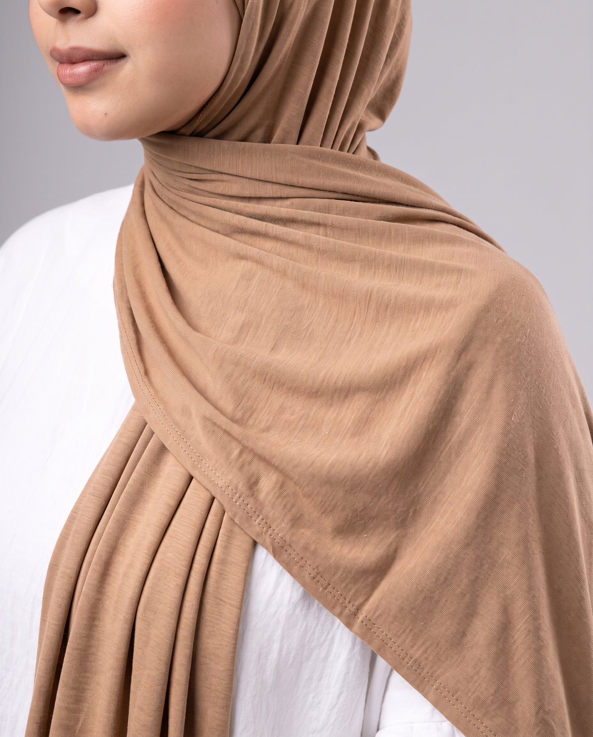 Jel Scarf and Bonnet Set - Light Brown