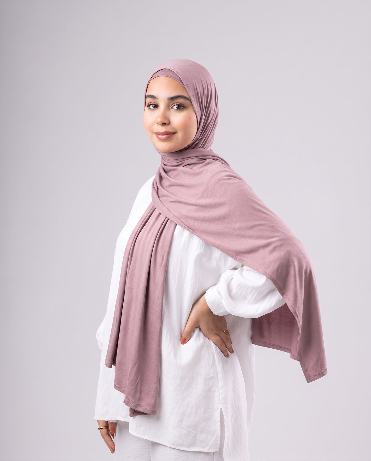 Jel Scarf and Bonnet Set - Dark Cashmere