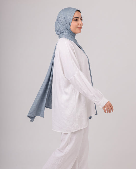 Maze Kuwaiti Scarf - Dark Grey