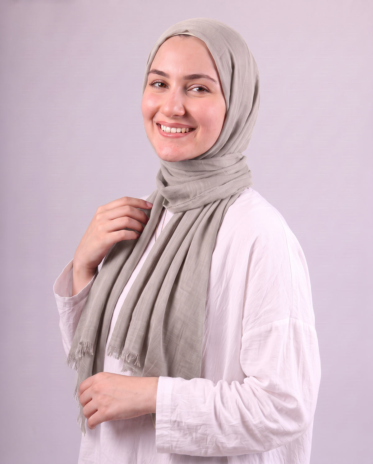 Safnga Cotton Scarf - Greige