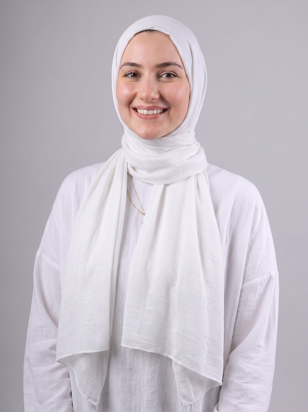 Strap Kuwaiti Scarf - White