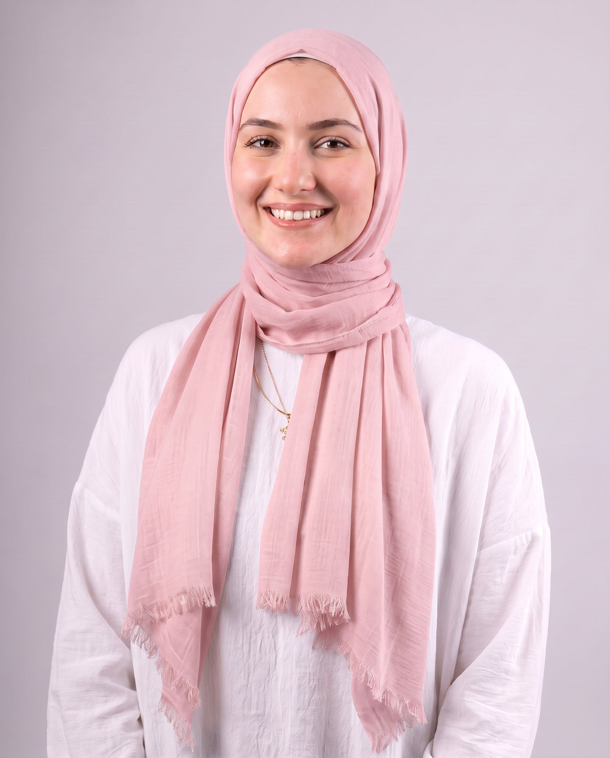 Safnga Cotton Scarf - Pink Powder