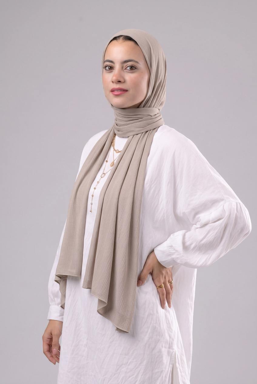 Lulua Scarf and Bandana Set - Greige