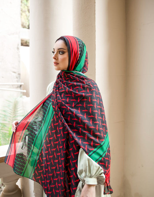 شيفون فلسطين حرة - داكن