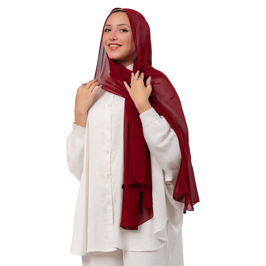 Plain Chiffon Crepe Burgundy