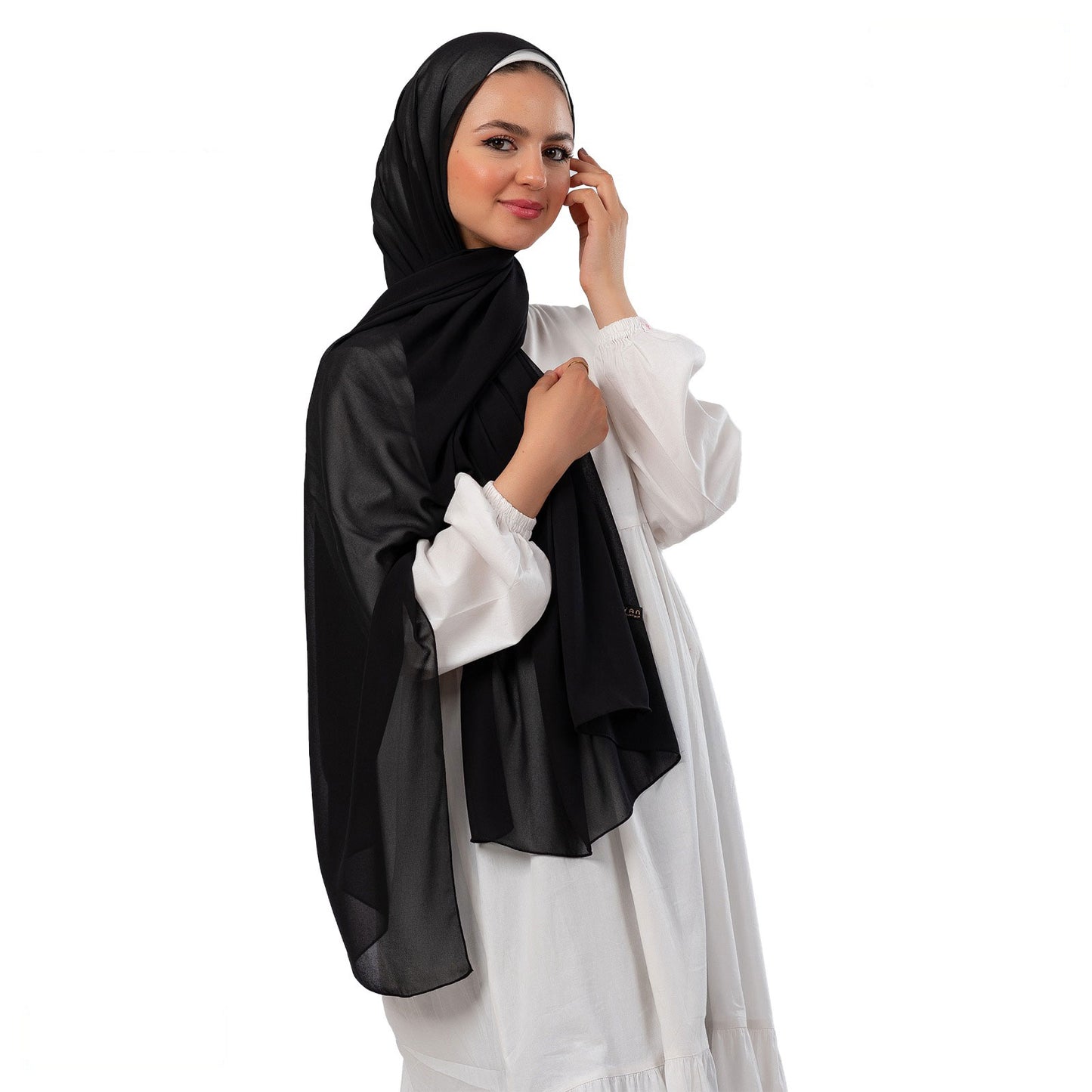 Plain Chiffon Crepe Black