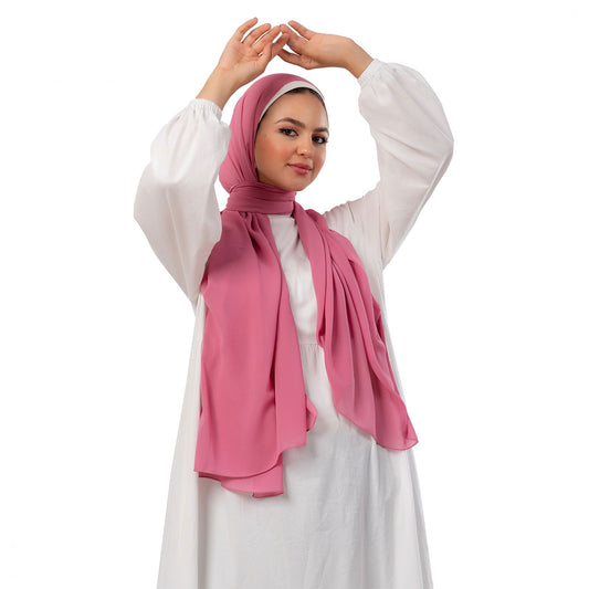 Plain Chiffon Crepe Rose Pink