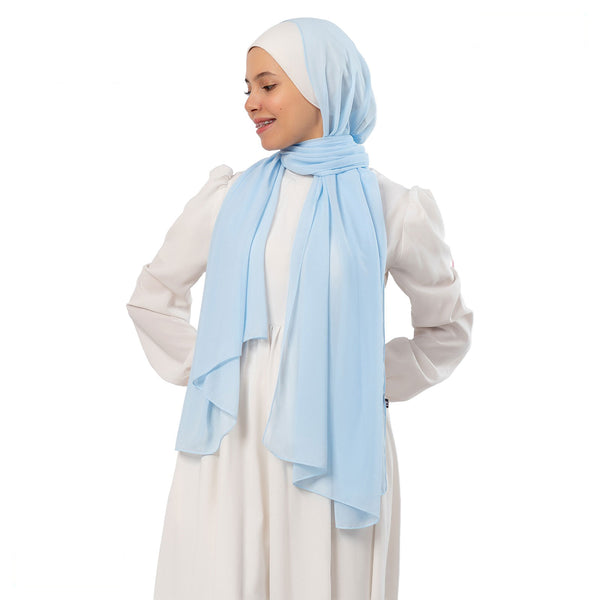 Plain Chiffon Crepe Sky Blue