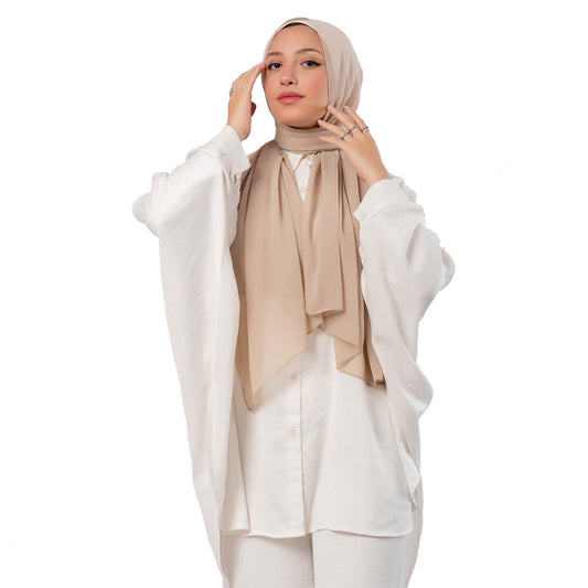 Plain Chiffon Crepe Sand Beige