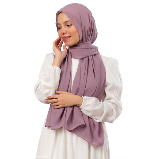 Plain Chiffon Crepe Orchid Mauve