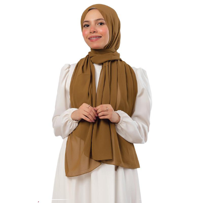 Plain Chiffon Crepe Golden Mustard