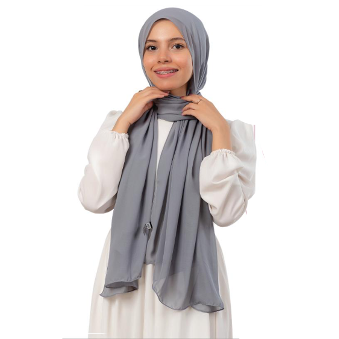 Plain Chiffon Crepe Slate Gray