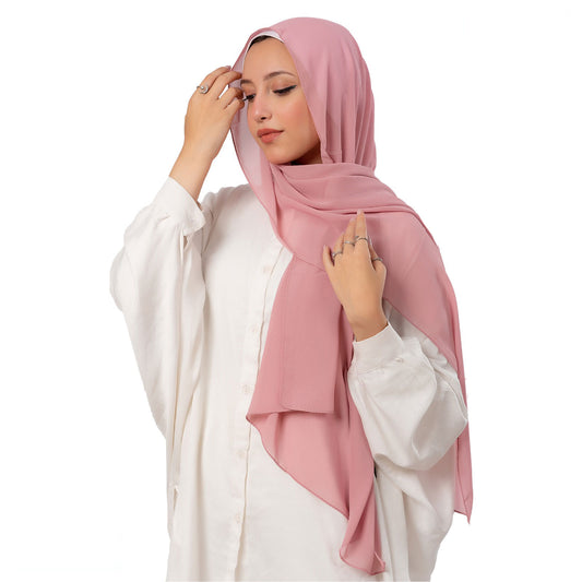 Plain Chiffon Crepe Blush Pink