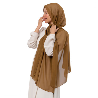 Plain Chiffon Crepe Golden Mustard