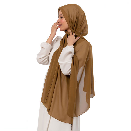 Plain Chiffon Crepe Golden Mustard