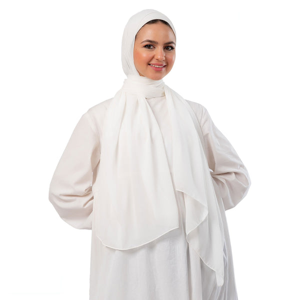 Plain Chiffon Crepe Off White