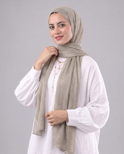 Soft Crinkle Scarf in Beige #Color_Beige