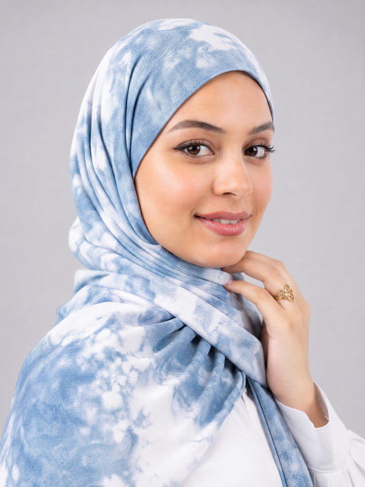Blue Marble Sponge Scarf