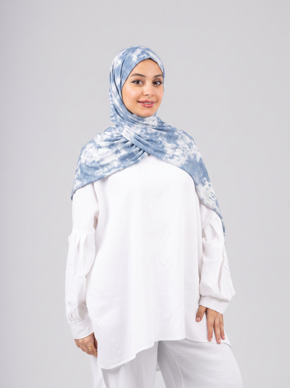 Blue Marble Sponge Scarf