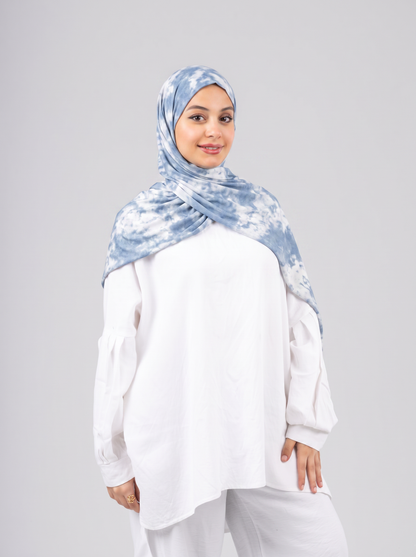 Blue Marble Sponge Scarf