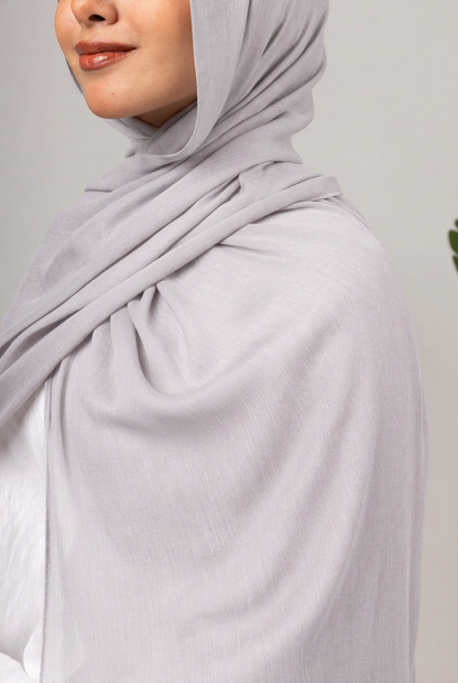 Soft Crinkle Scarf - Light Grey