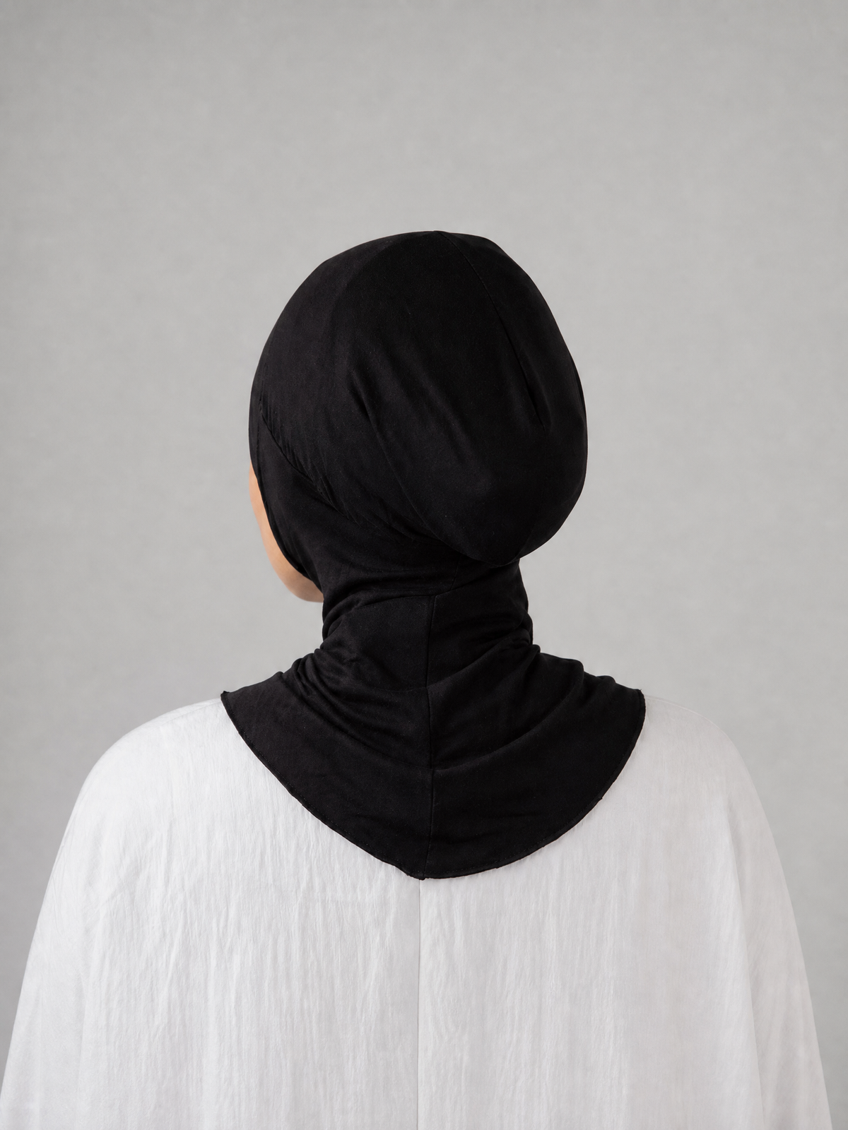 Cloud Tulle one step underscarf in Black with full head and neck coverage #Color_Black