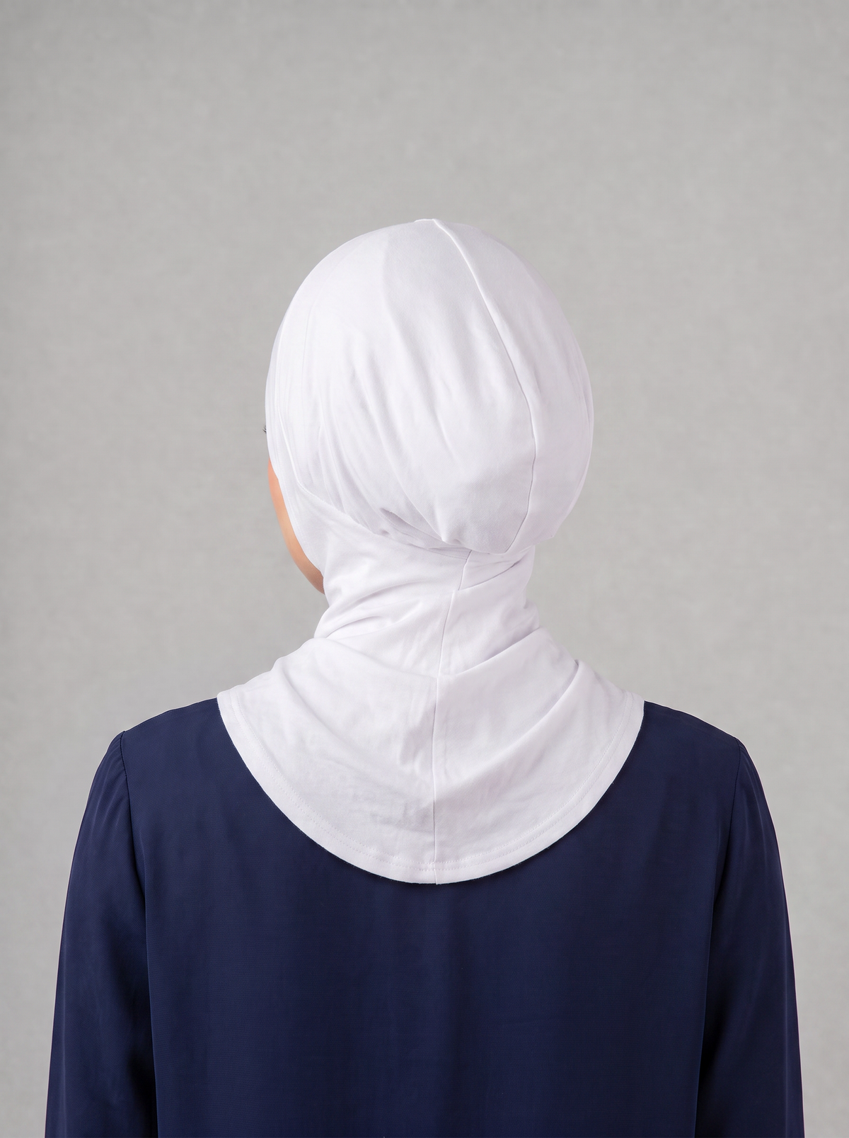 Cloud Tulle one step underscarf in White with full head and neck coverage #Color_White