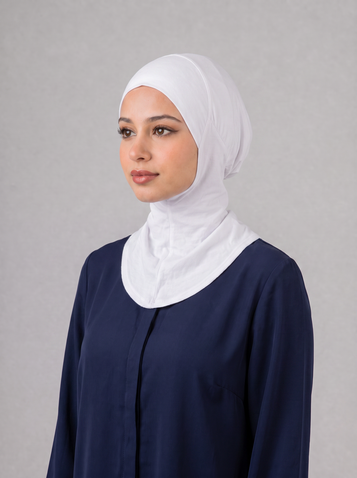 Cloud Tulle one step underscarf in White with full head and neck coverage #Color_White