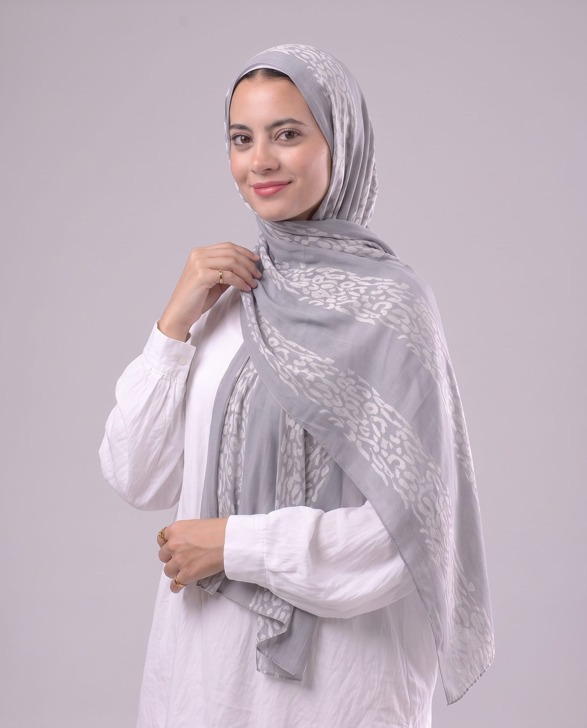 Tiger Scarf - Grey