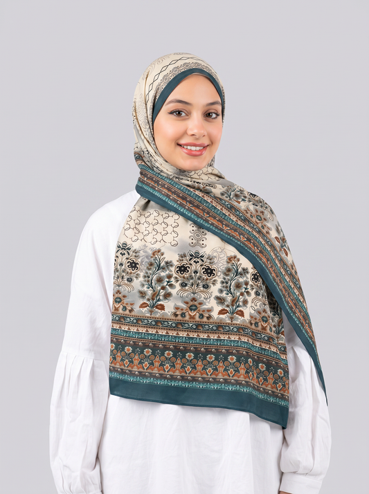 Isfahan Bloom Sponge Scarf