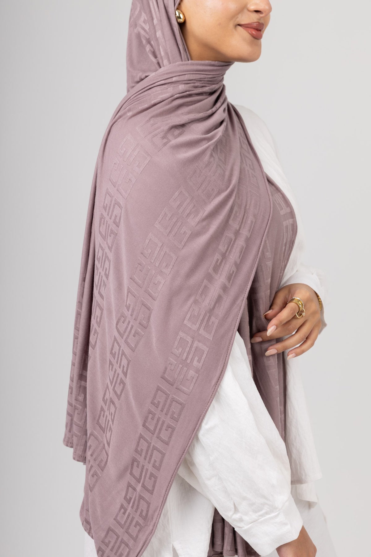 Maze Kuwaiti Scarf in Mauve #Color_Mauve