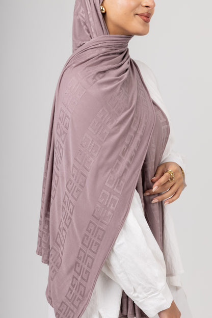 Maze Kuwaiti Scarf in Mauve #Color_Mauve