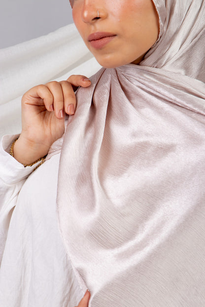 Moon Glow Crushed Satin Scarf in Light Kashmir #Color_Light Kashmir