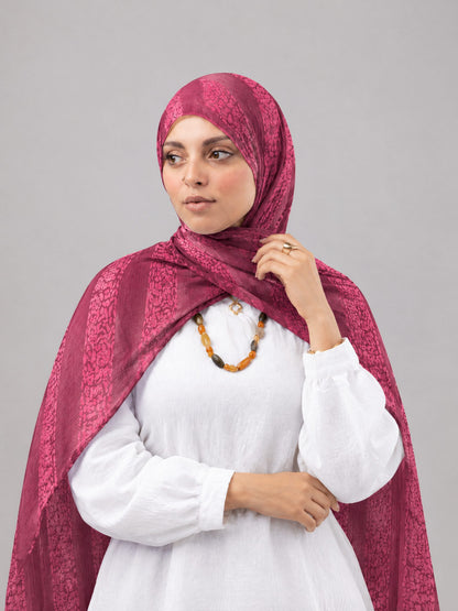 Tiger Scarf - Burgundy