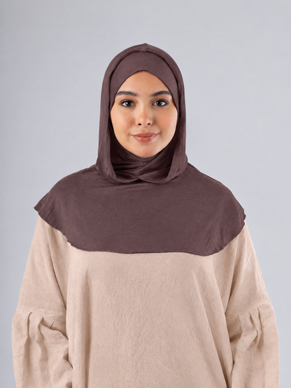 Ready Two Layer Kuwaiti Hijab in Dusty Mauve #Color_Dusty Mauve
