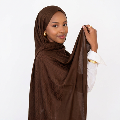 Samarkand Kuwaiti Scarf - Dark Cafe