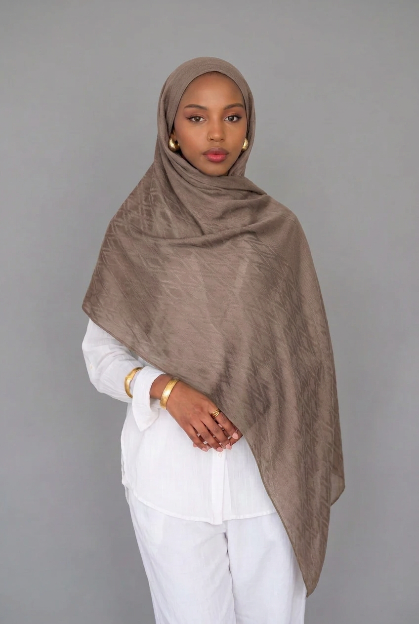 Samarkand Kuwaiti Scarf - Light Cafe