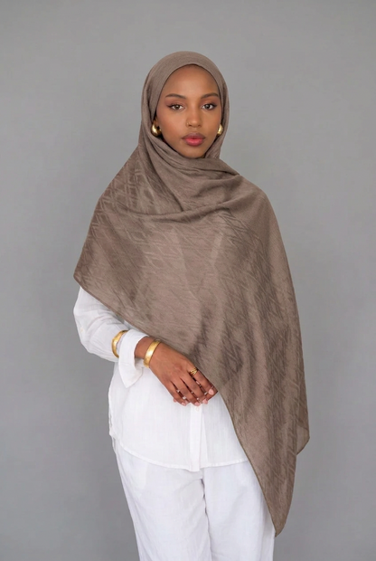 Samarkand Kuwaiti Scarf - Light Cafe