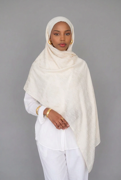 Samarkand Kuwaiti Scarf - Off White