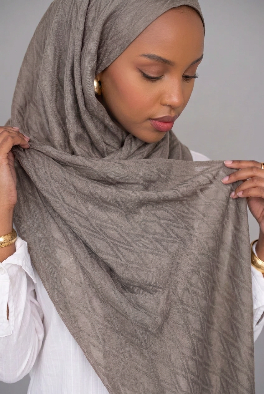 Samarkand Kuwaiti Scarf - Light Cafe