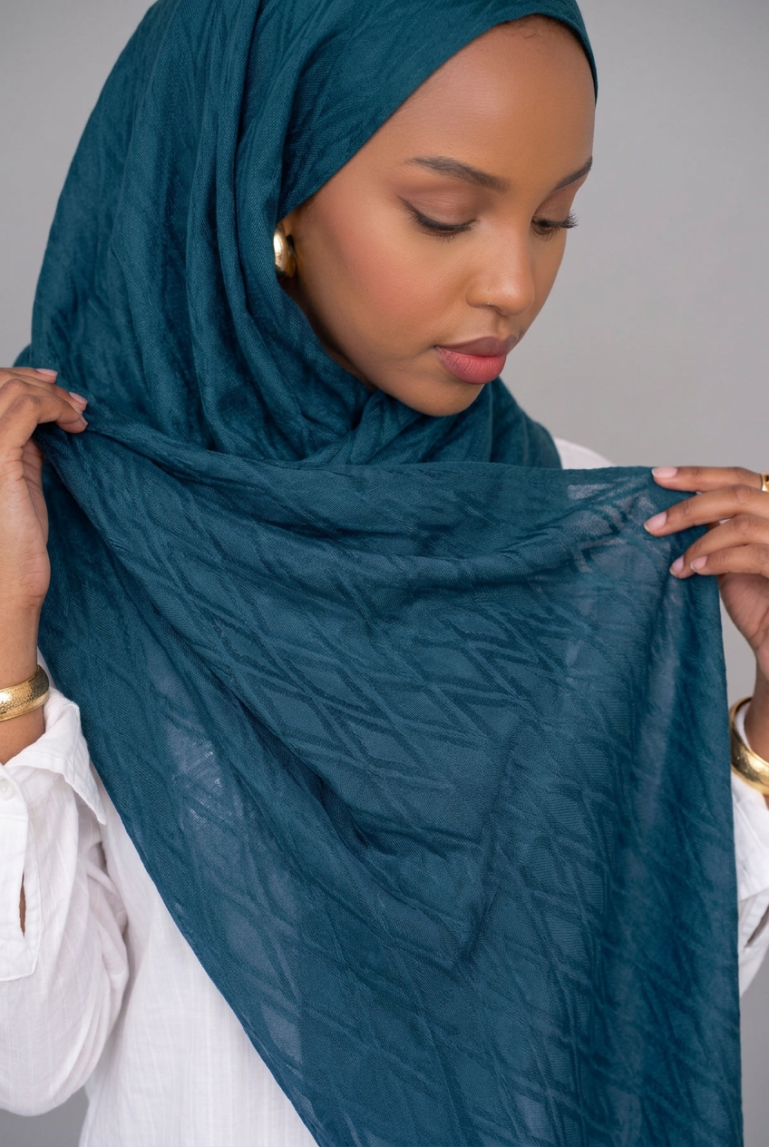 Samarkand Kuwaiti Scarf - Teal